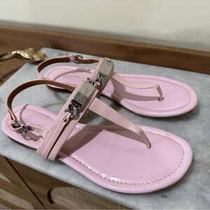 Coach Pink Summer Sandals with Silver Details